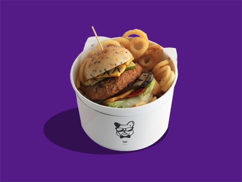 W style ヴィーガンバーガー フライドポテト添え (コーヒー or 紅茶付き)